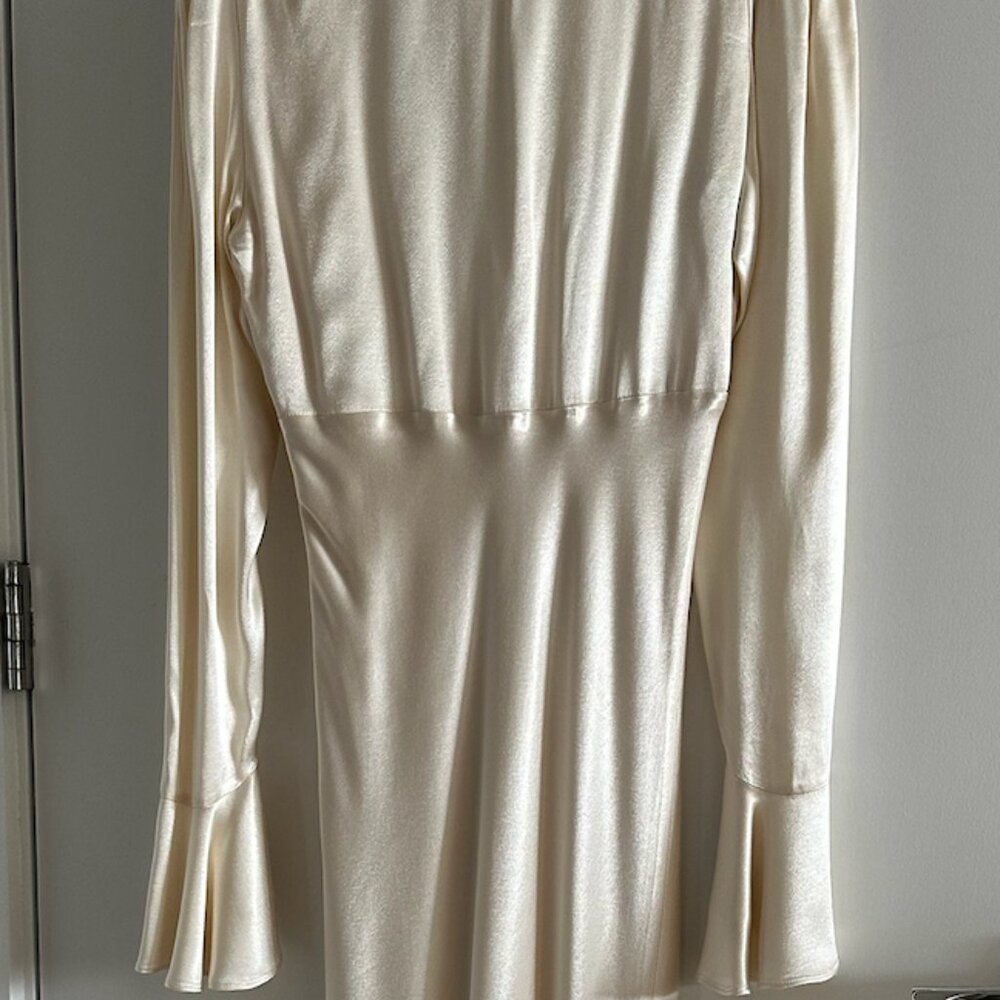 Shona Joy La Lune Frill Cuff Bias Midi Dress - Cr… - image 6